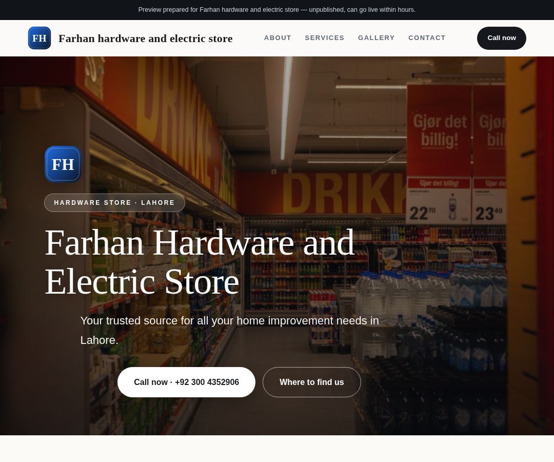 Farhan hardware and electric store