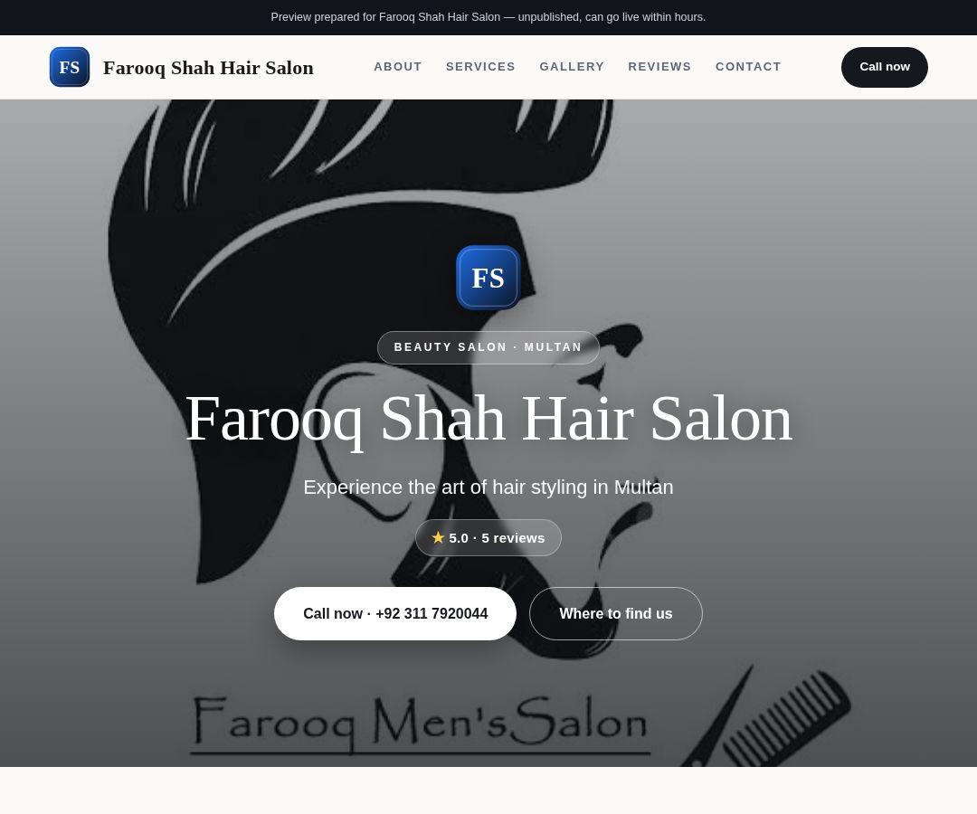 Farooq Shah Hair Salon