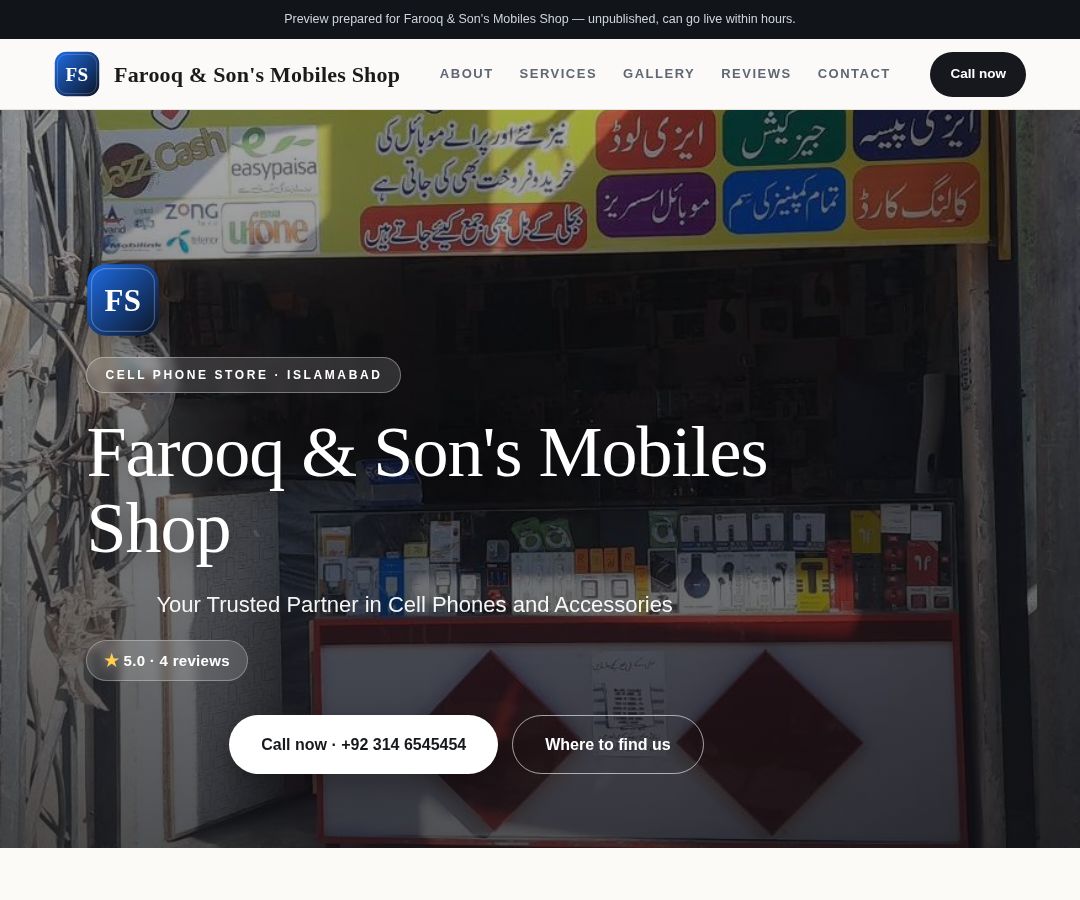 Farooq & Son's Mobiles Shop