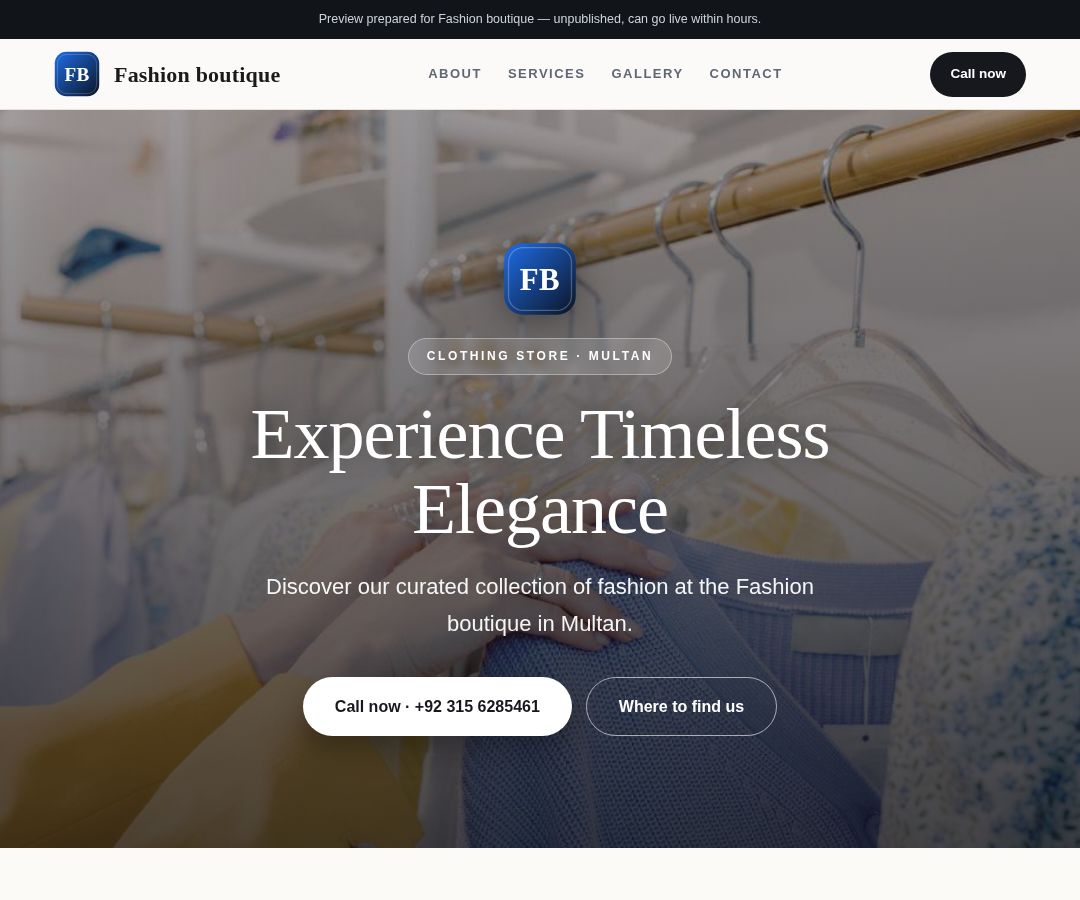 Fashion boutique