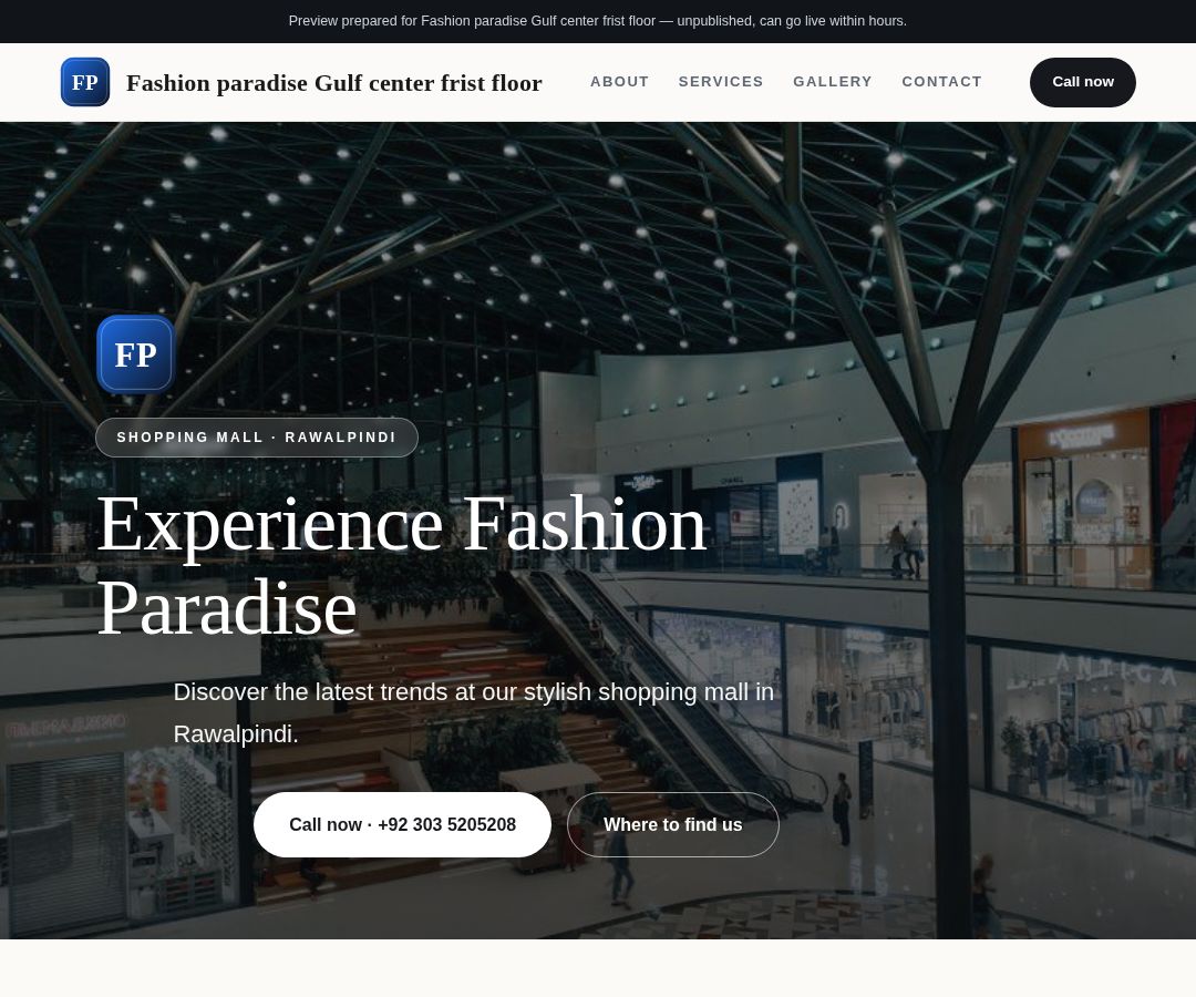 Fashion paradise Gulf center frist floor