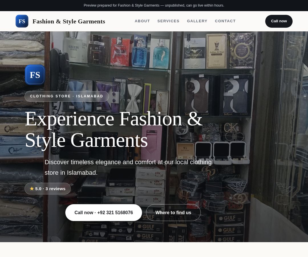 Fashion & Style Garments