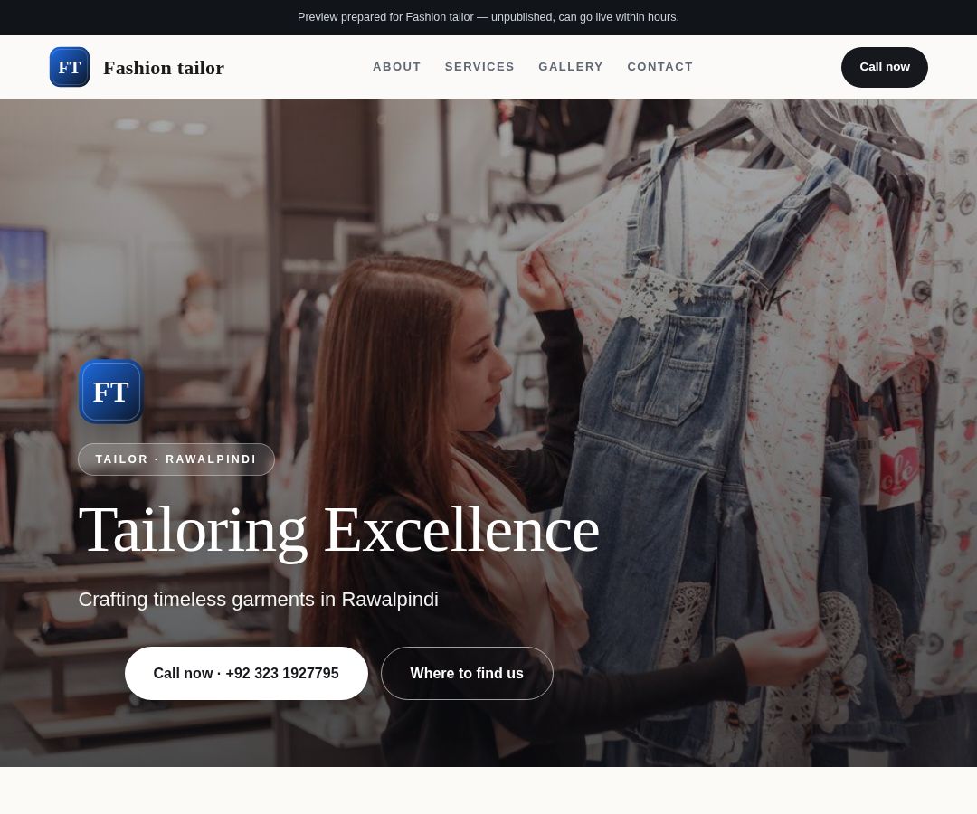 Fashion tailor