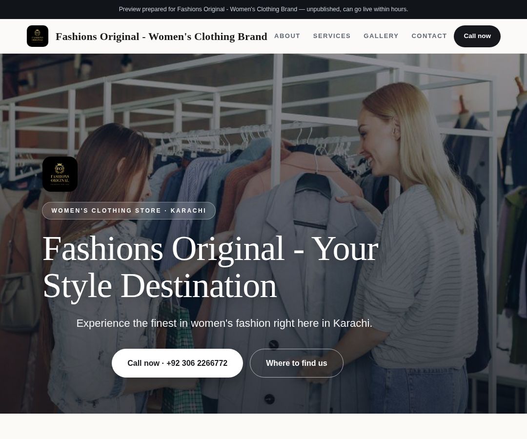 Fashions Original - Women's Clothing Brand