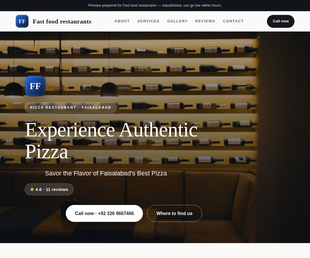 Fast food restaurants