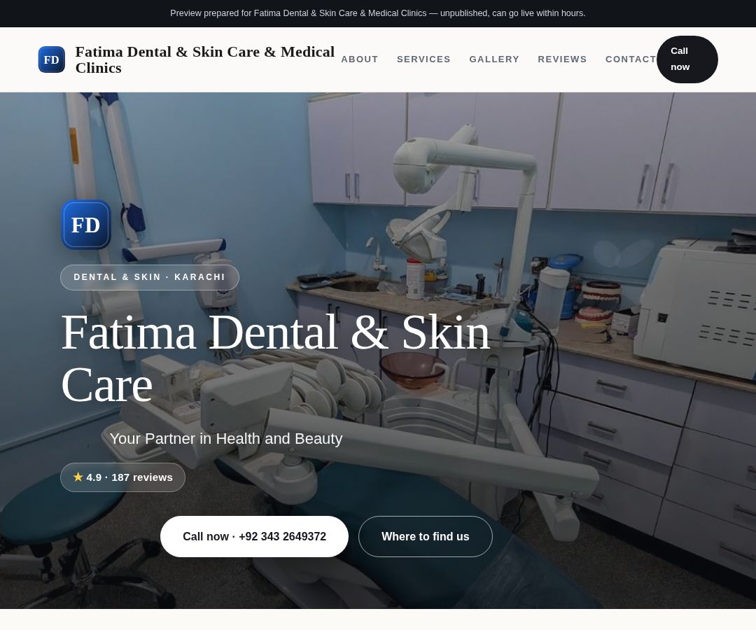 Fatima Dental & Skin Care & Medical Clinics