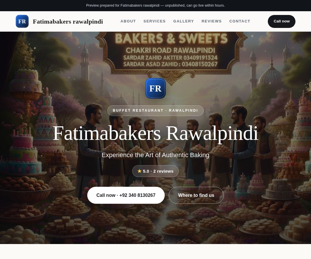 Fatimabakers rawalpindi
