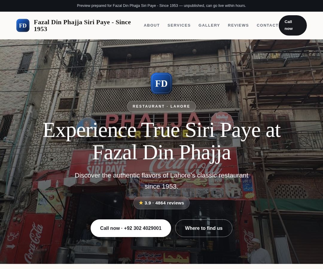 Fazal Din Phajja Siri Paye - Since 1953