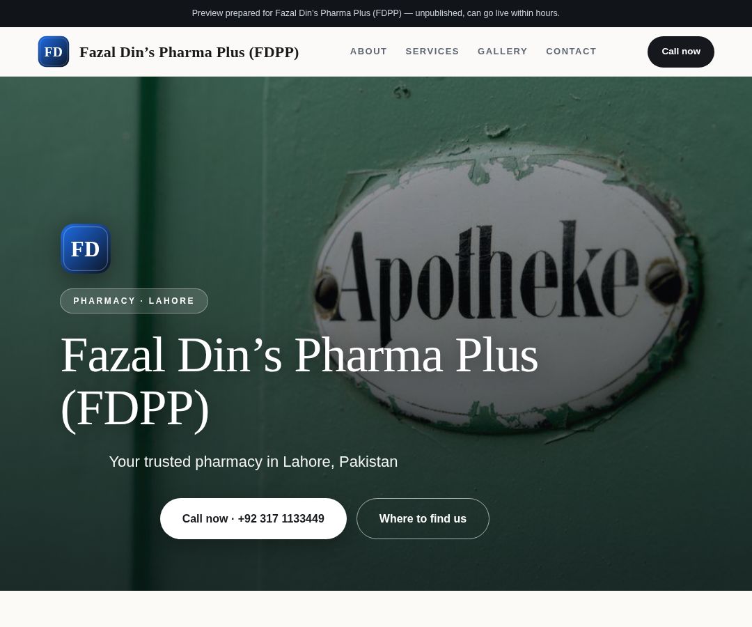 Fazal Din’s Pharma Plus (FDPP)