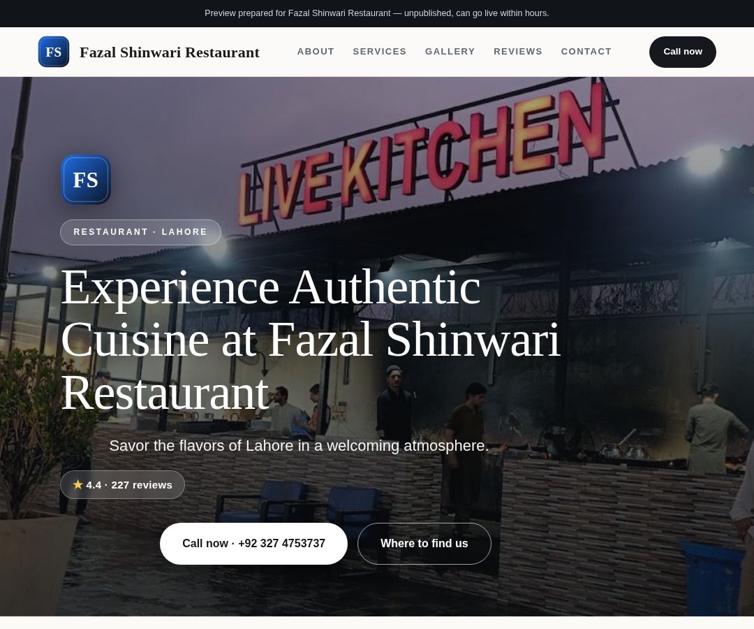 Fazal Shinwari Restaurant