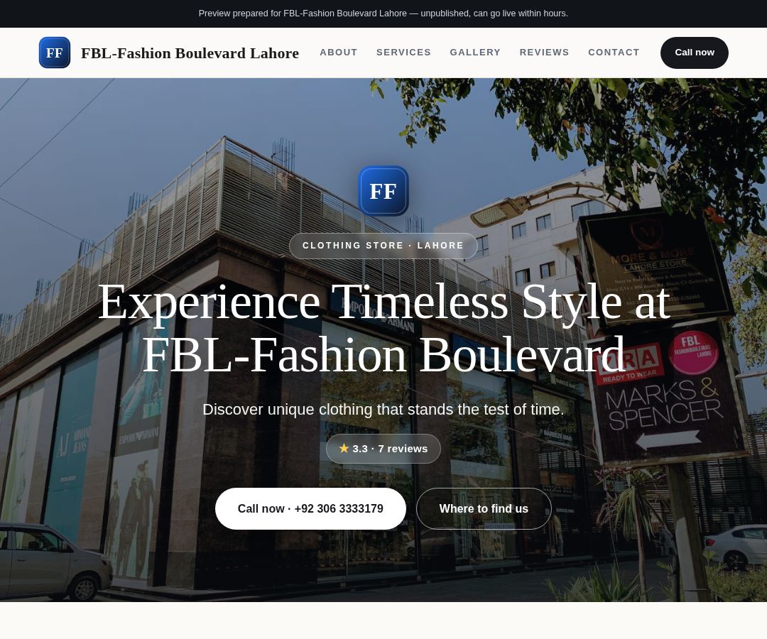 FBL-Fashion Boulevard Lahore