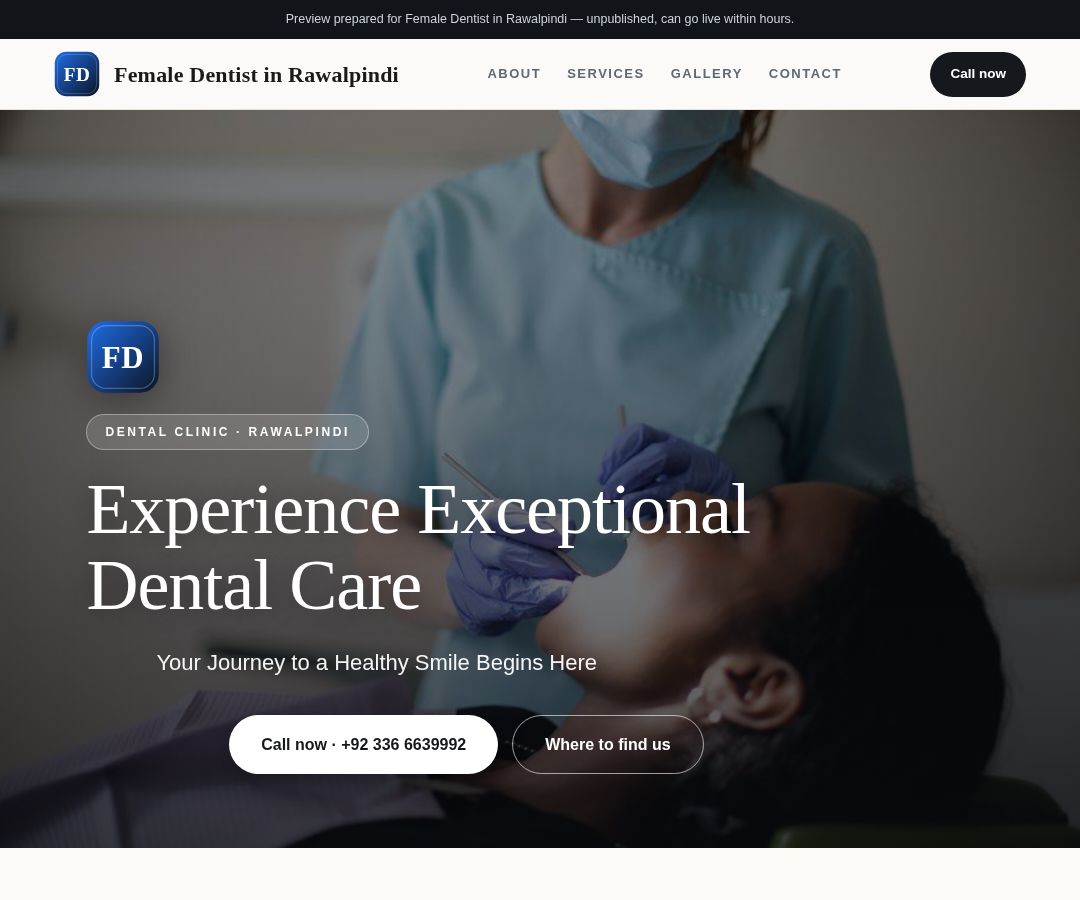 Female Dentist in Rawalpindi