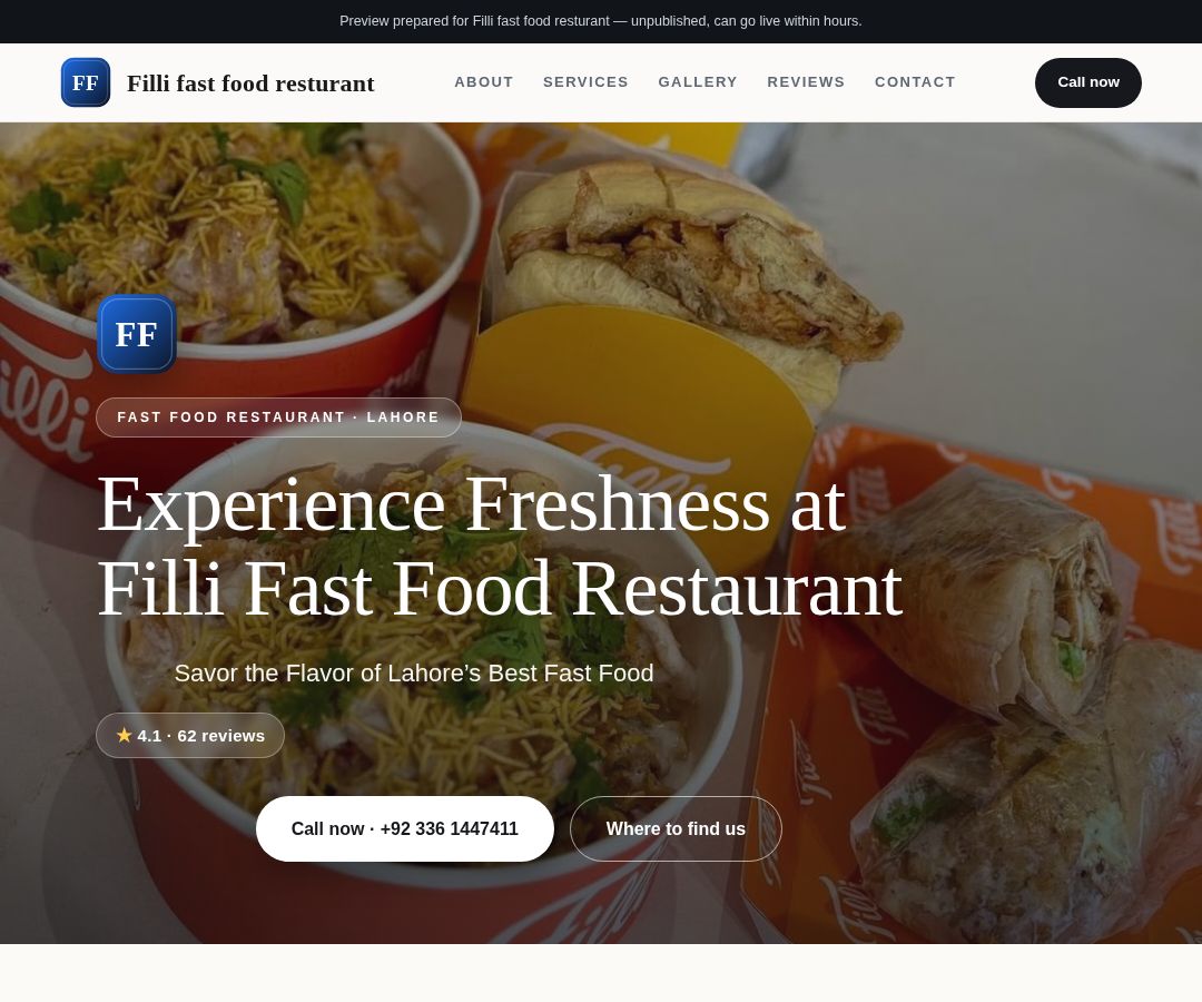 Filli fast food resturant