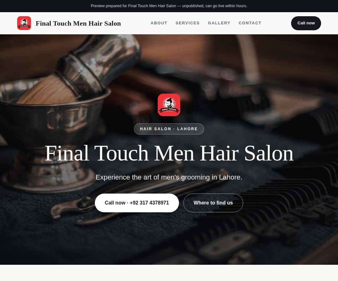 Final Touch Men Hair Salon