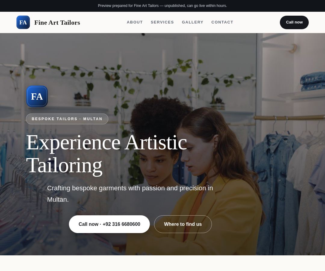 Fine Art Tailors