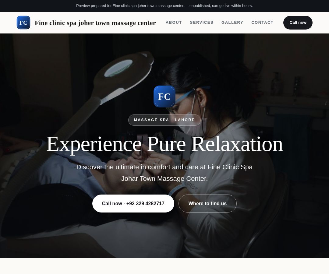 Fine clinic spa joher town massage center