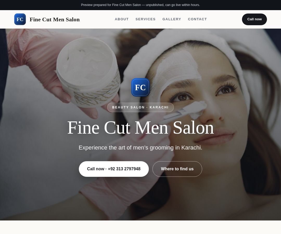 Fine Cut Men Salon