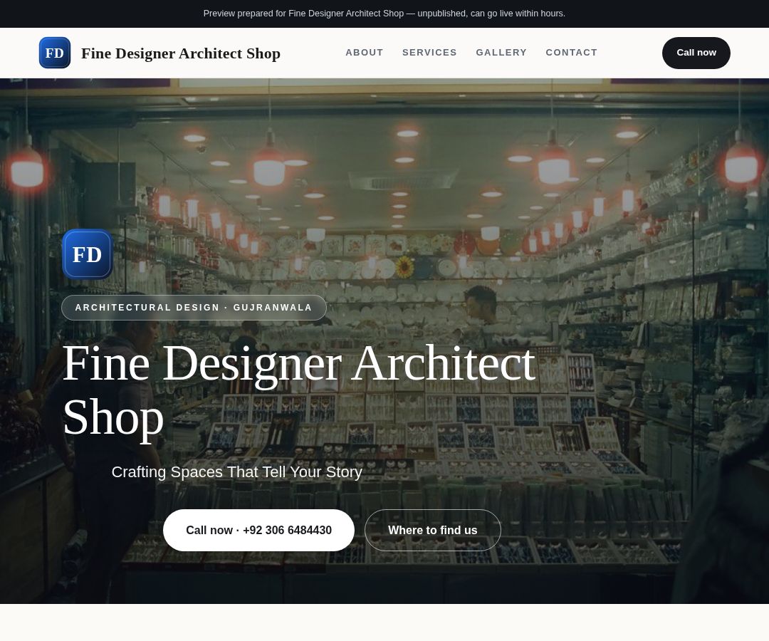 Fine Designer Architect Shop
