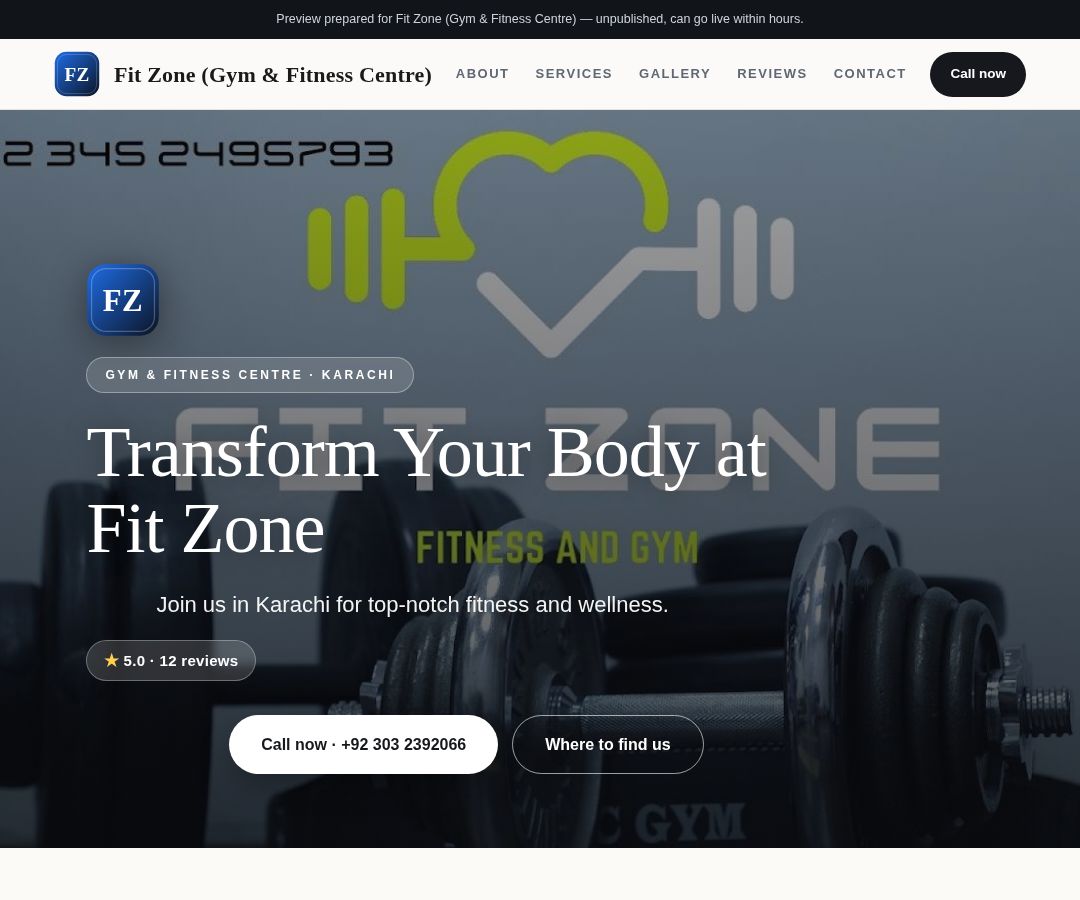 Fit Zone (Gym & Fitness Centre)