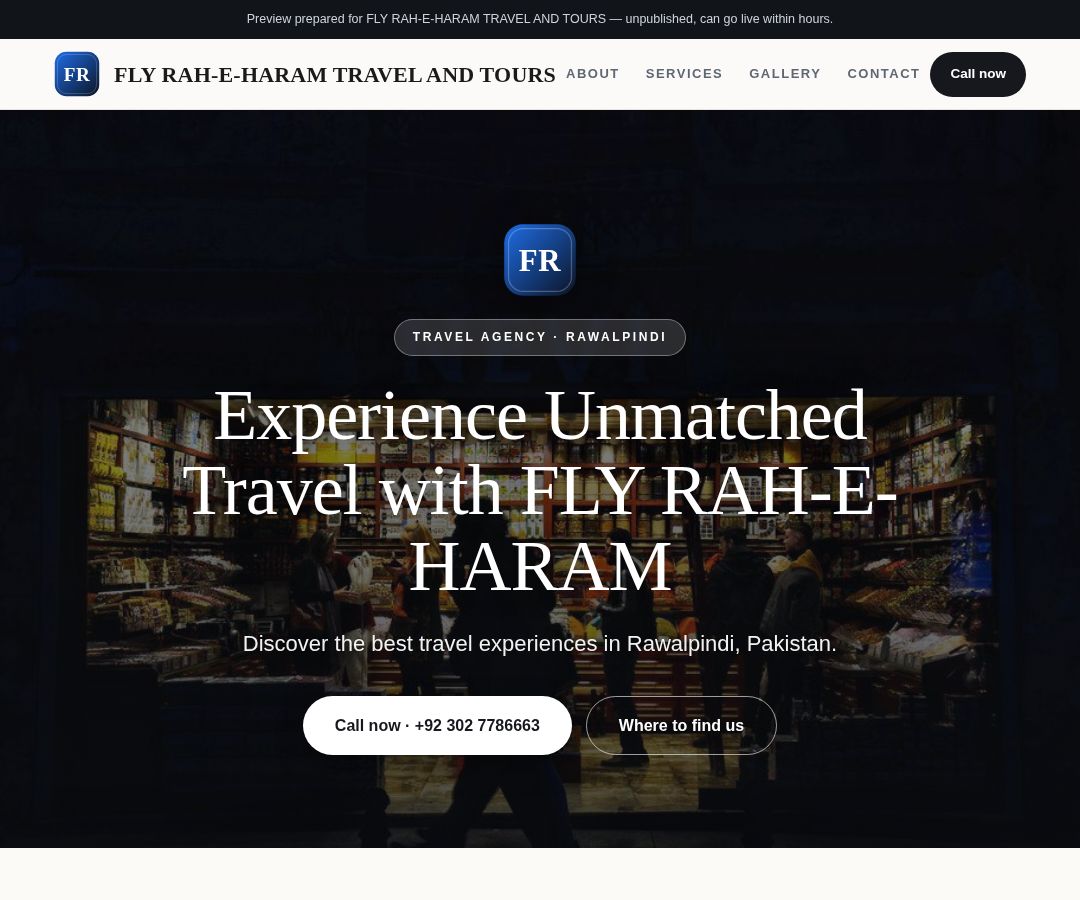 FLY RAH-E-HARAM TRAVEL AND TOURS