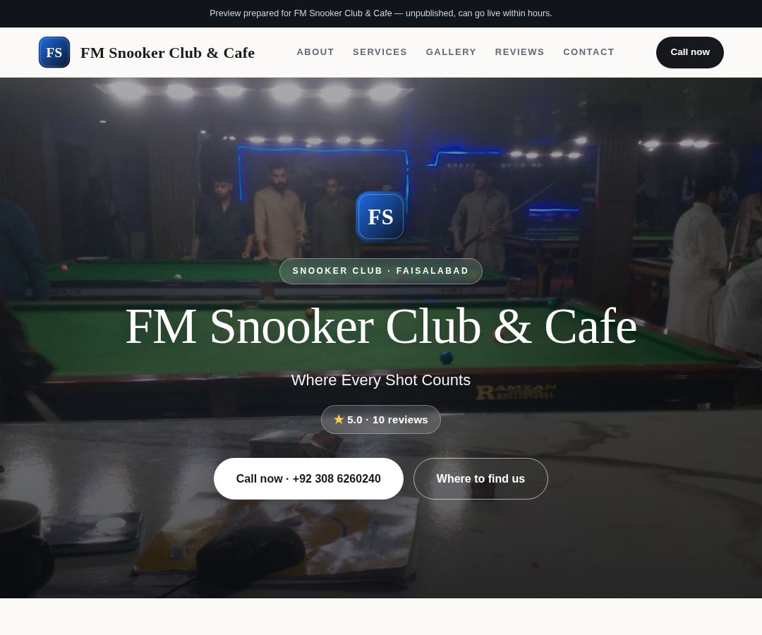 FM Snooker Club & Cafe