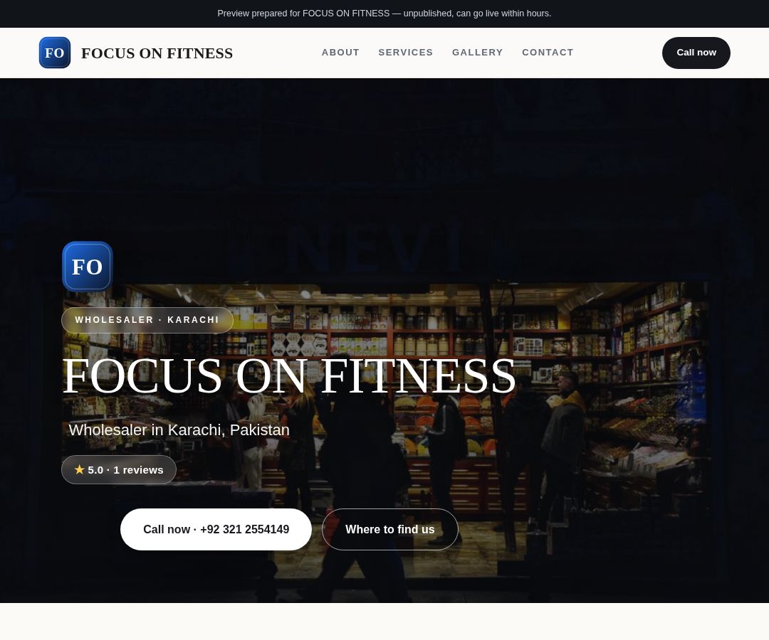 FOCUS ON FITNESS