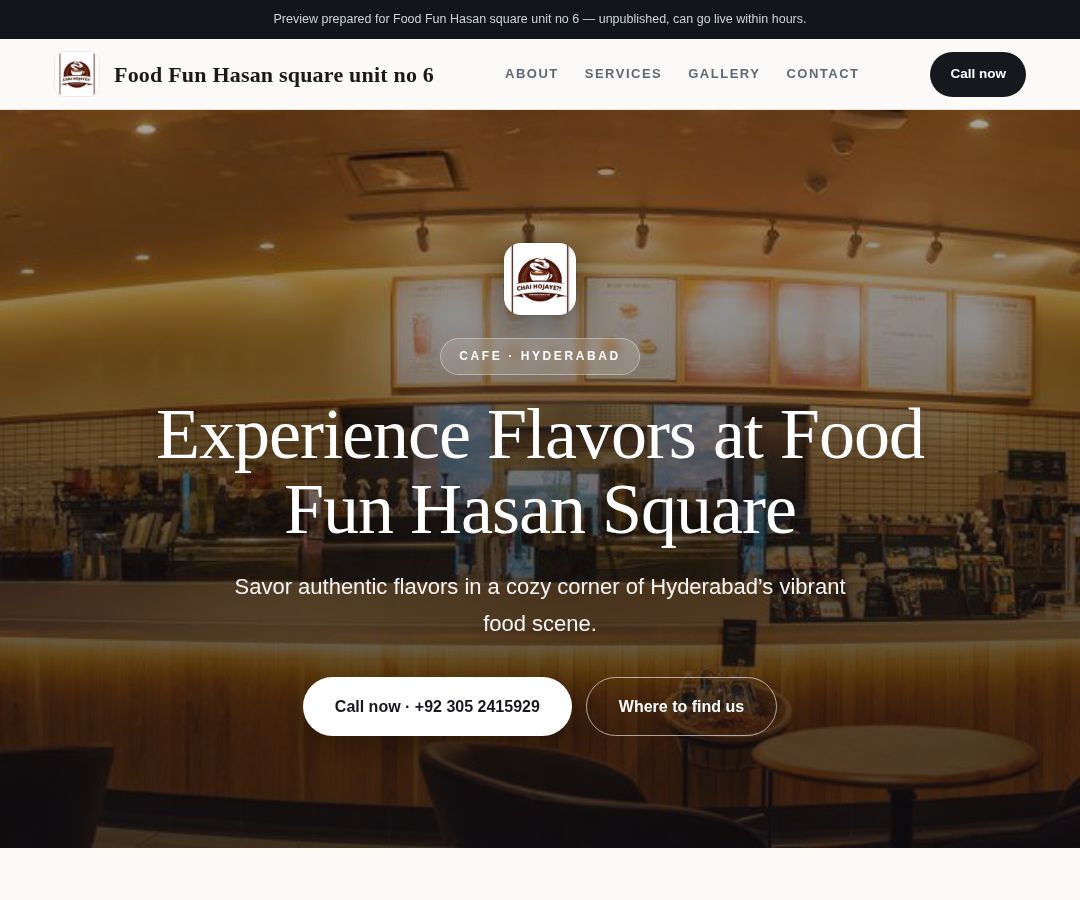 Food Fun Hasan square unit no 6