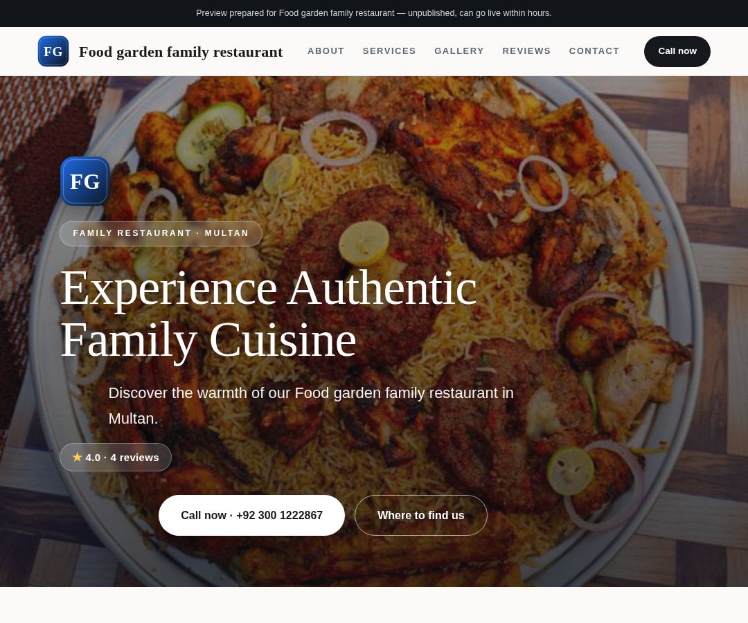 Food garden family restaurant