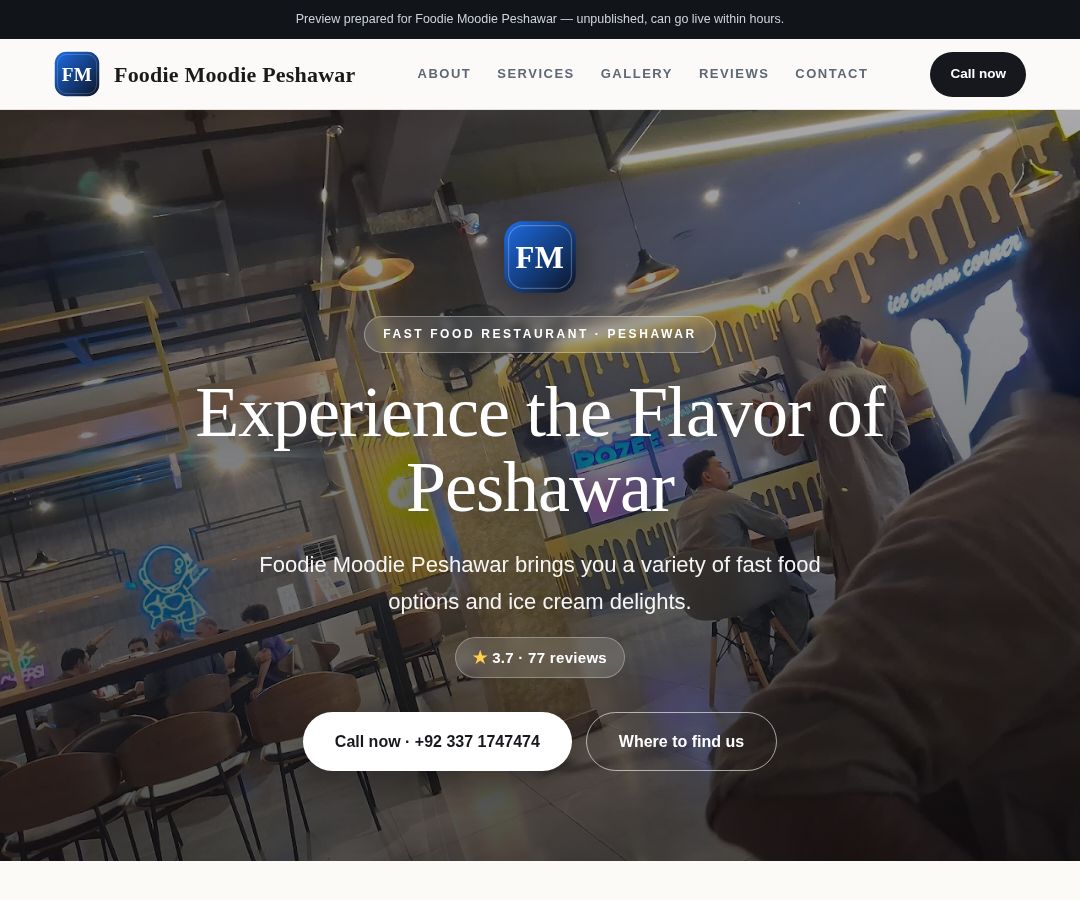 Foodie Moodie Peshawar