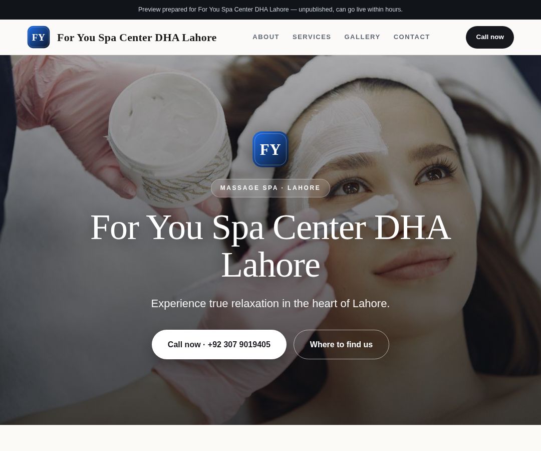 For You Spa Center DHA Lahore