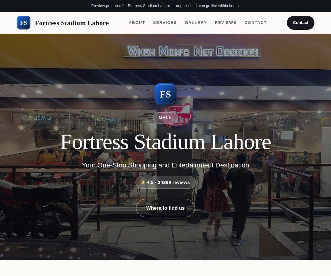 Fortress Stadium Lahore