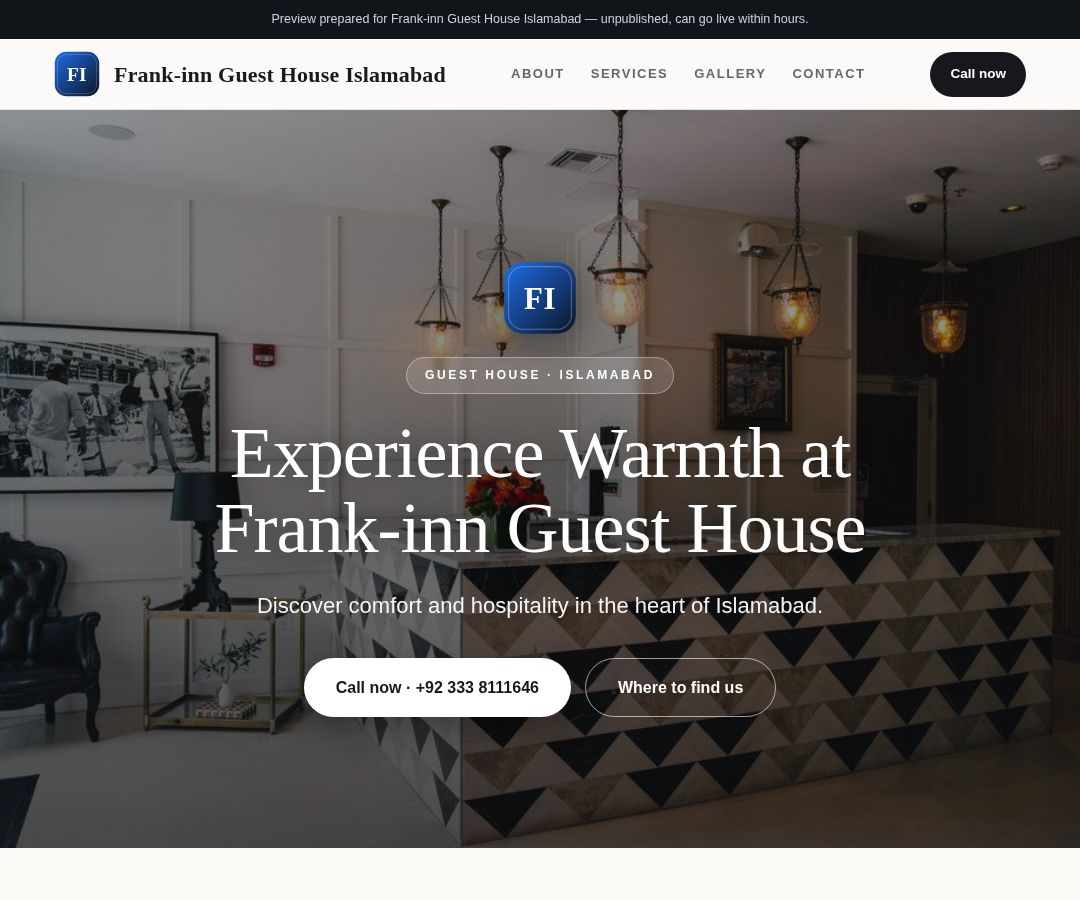 Frank-inn Guest House Islamabad