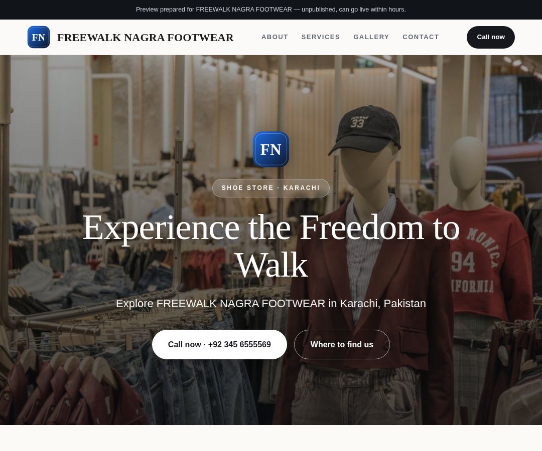 FREEWALK NAGRA FOOTWEAR