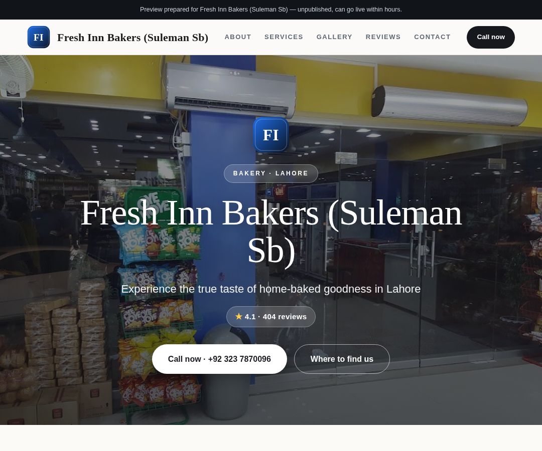 Fresh Inn Bakers (Suleman Sb)