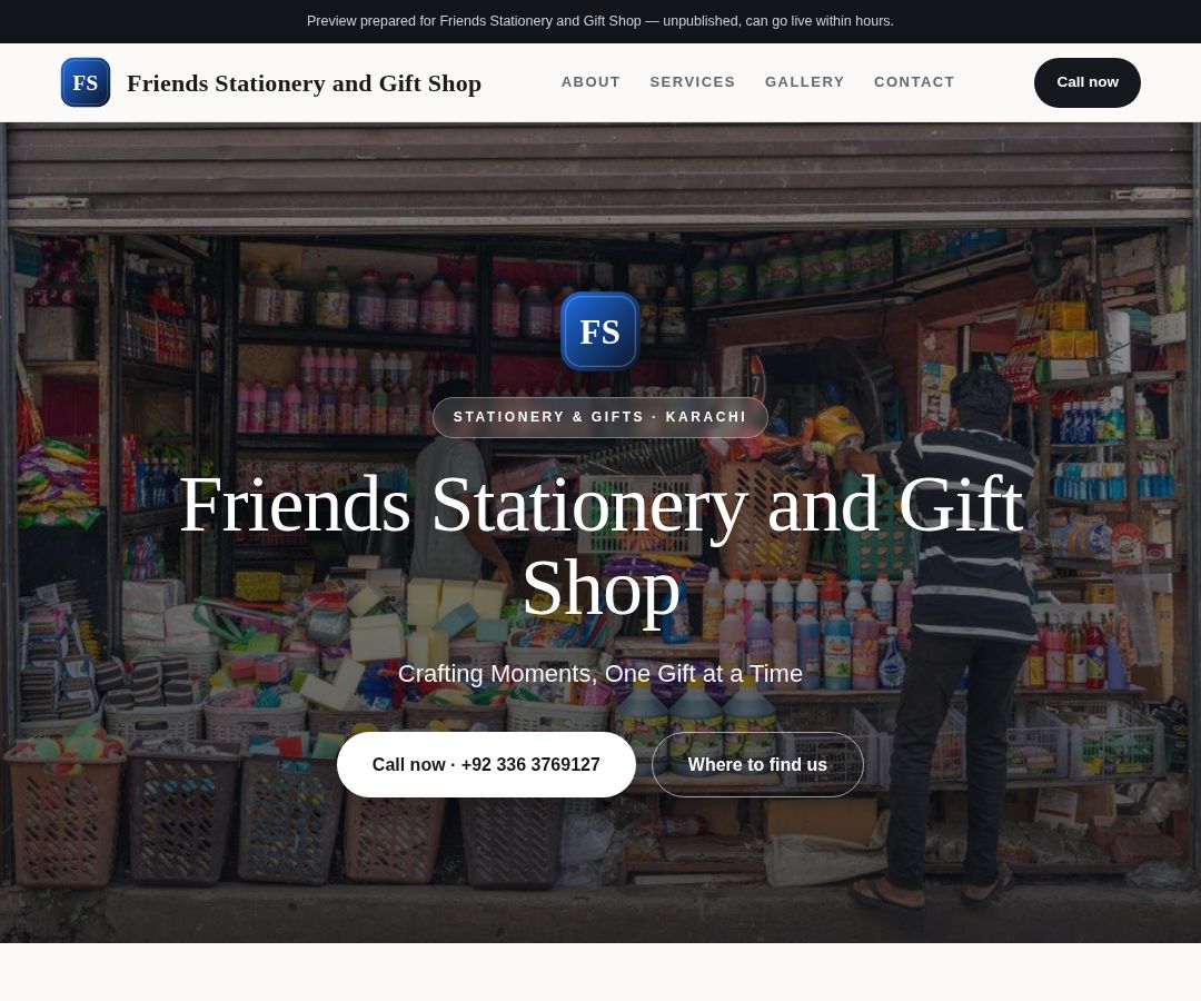 Friends Stationery and Gift Shop