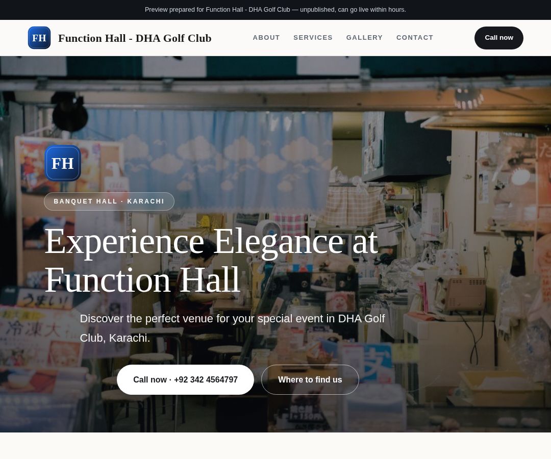 Function Hall - DHA Golf Club