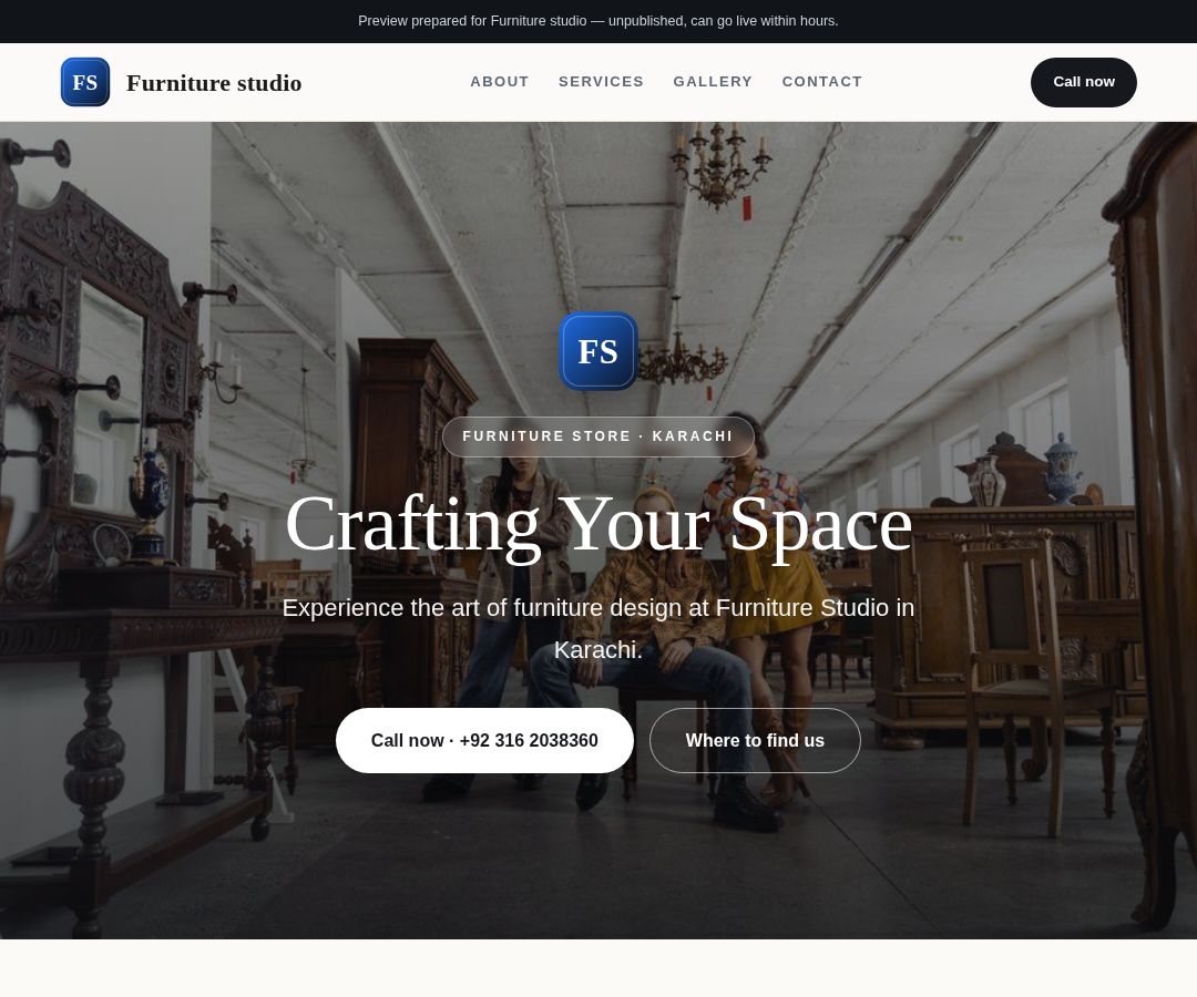 Furniture studio