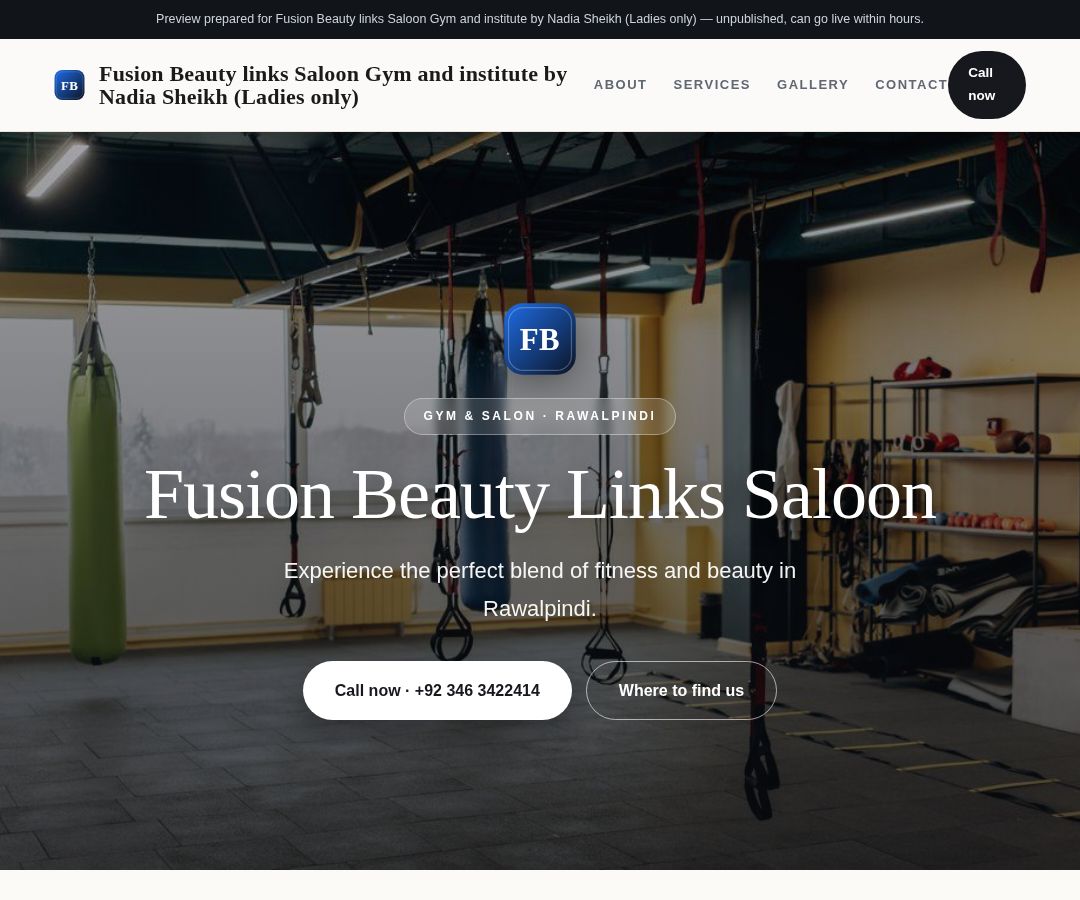 Fusion Beauty links Saloon Gym and institute by Nadia Sheikh (Ladies only)