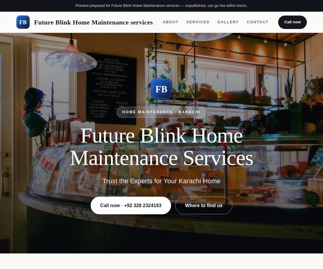 Future Blink Home Maintenance services