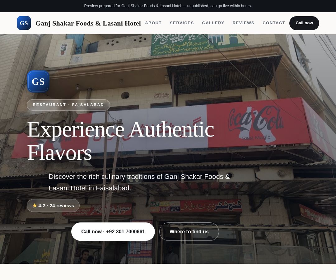 Ganj Shakar Foods & Lasani Hotel