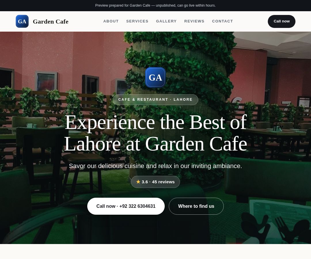 Garden Cafe