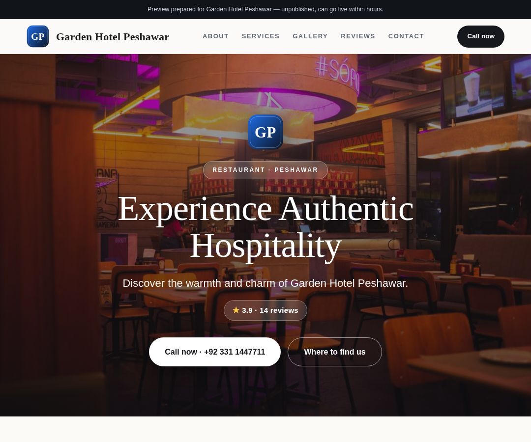 Garden Hotel Peshawar