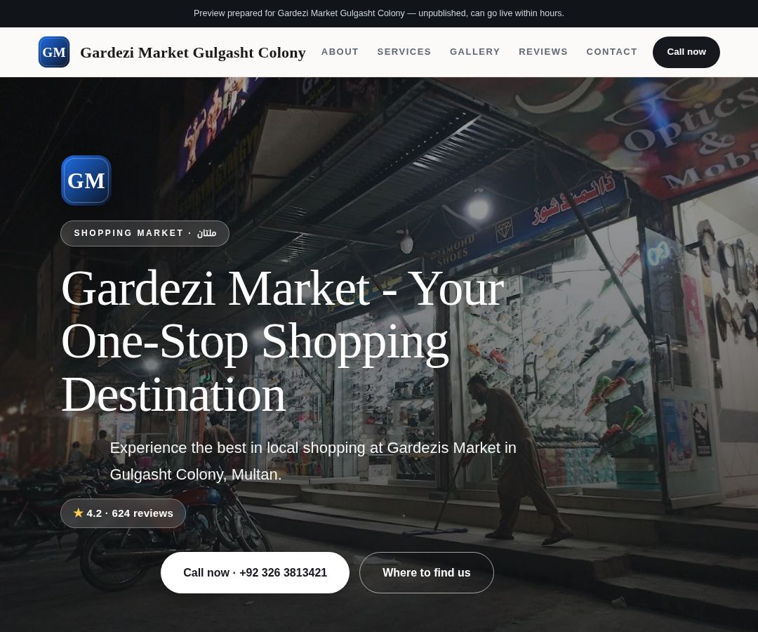 Gardezi Market Gulgasht Colony