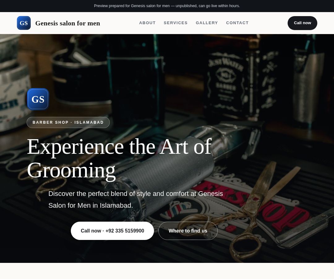 Genesis salon for men