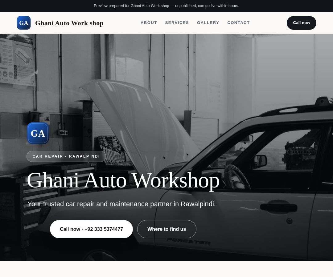Ghani Auto Work shop