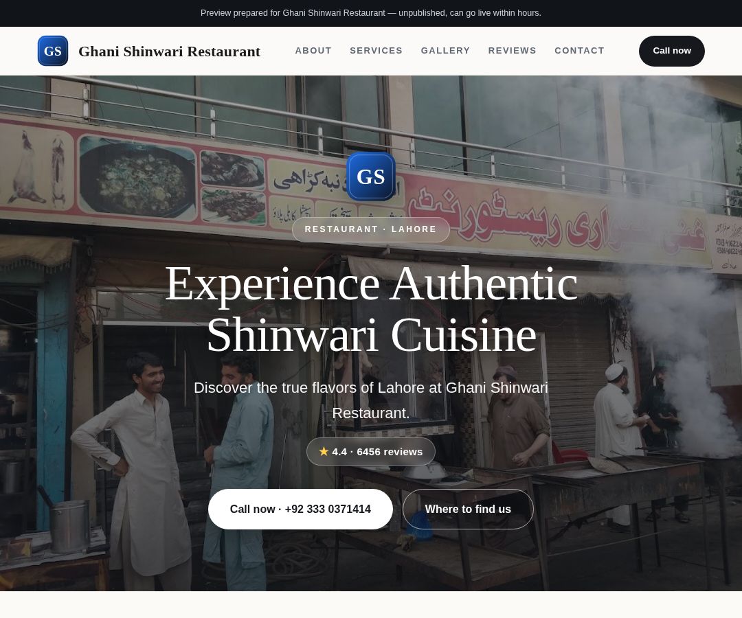 Ghani Shinwari Restaurant