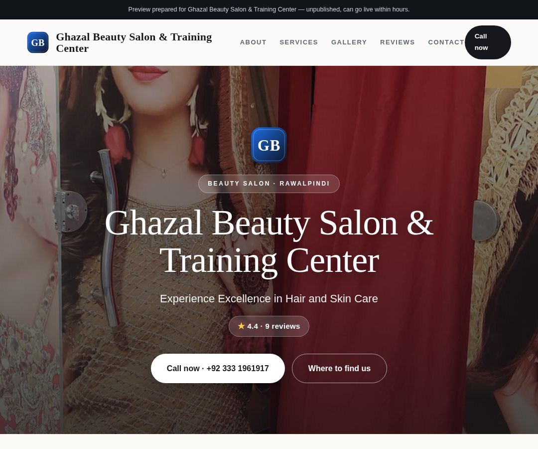 Ghazal Beauty Salon & Training Center
