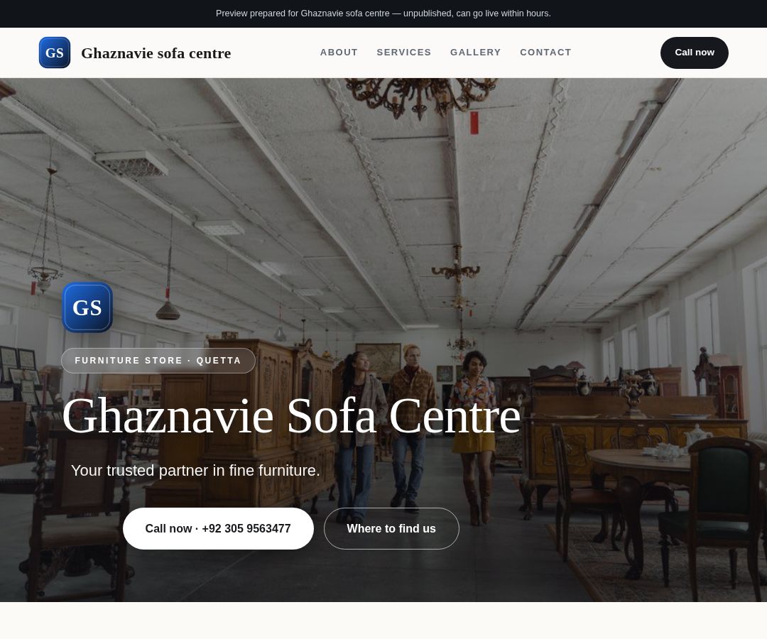 Ghaznavie sofa centre