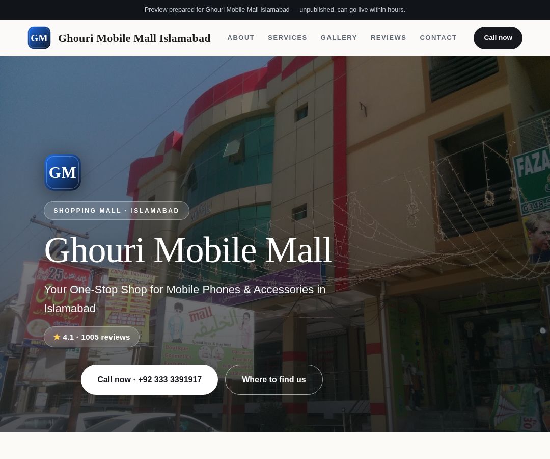 Ghouri Mobile Mall Islamabad