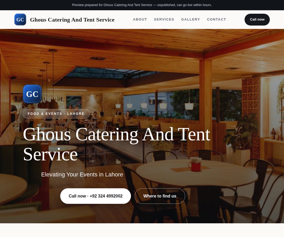 Ghous Catering And Tent Service